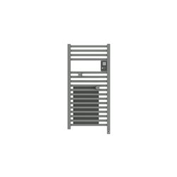 Sèche serviette électrique Riva 4 Étroit 300+1000 Watts, Gris Menhir