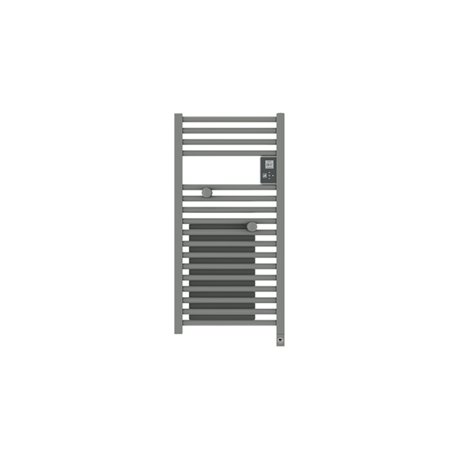 Sèche serviette électrique Riva 4 Étroit 300+1000 Watts, Gris Menhir