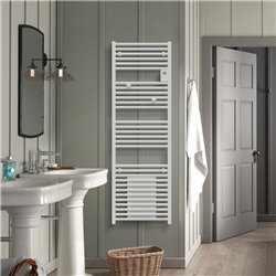 Sèche serviette électrique Riva 4 750+1000 Watts, Blanc Satin