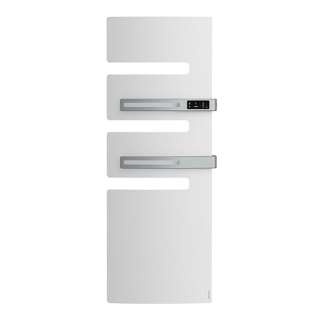 Sèche serviette électrique Serenis Premium 750+1000 Watts, Mât à gauche Blanc Carat