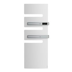 Sèche serviette électrique Serenis Premium 750+1000 Watts, Mât à droite Blanc Carat