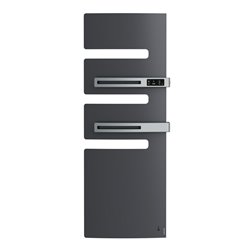 Sèche serviette électrique Serenis Premium 750+1000 Watts, Mât à gauche Graphite
