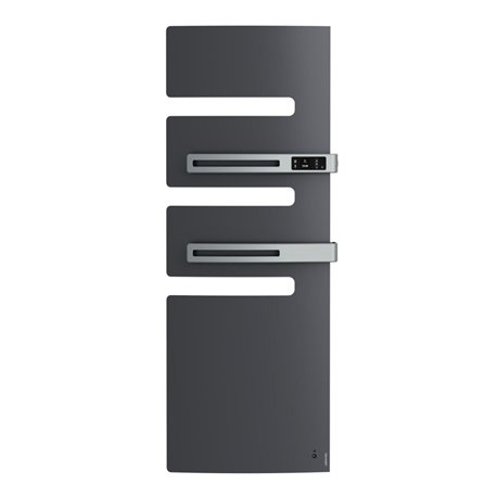 Sèche serviette électrique Serenis Premium 750+1000 Watts, Mât à droite Graphite Sèche serviette électrique Serenis Premium 750+1000 Watts, Mât à droite Graphite