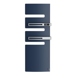 Sèche serviette électrique Serenis Premium 750+1000 Watts, Mât à droite Bleu Profond