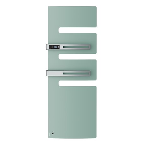 Sèche serviette électrique Serenis Premium 750+1000 Watts, Mât à gauche Vert d'eau Sèche serviette électrique Serenis Premium 750+1000 Watts, Mât à gauche Vert d'eau