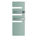 Sèche serviette électrique Serenis Premium 750+1000 Watts, Mât à droite Vert d'eau