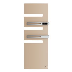 Sèche serviette électrique Serenis Premium 750+1000 Watts, Mât à gauche Beige