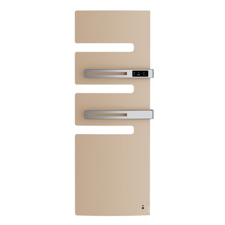 Sèche serviette électrique Serenis Premium 750+1000 Watts, Mât à gauche Beige