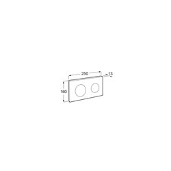 Plaque de commande Duplo One Home PL10 Dual Chrome et noir