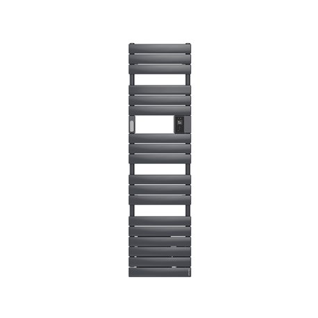 Sèche serviette électrique Adélis Étroit 500+1000 Watts, 456 mm Graphite