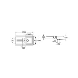 Evier Bergen 100 2C Noir 