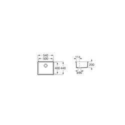 Evier Roma 50 Inox 540x440 mm