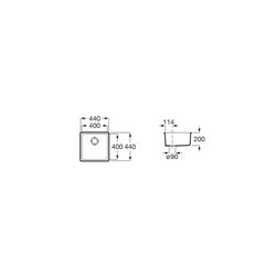 Evier Roma 40 Inox 440x440 mm