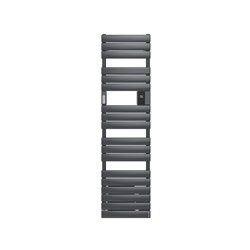 Sèche serviette électrique Adélis Étroit 750+1000 Watts, 456 mm Graphite