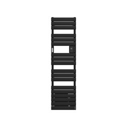 Sèche serviette électrique Adélis Étroit 750+1000 Watts, 456 mm Noir