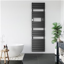 Sèche serviette électrique Adélis Étroit 500+1000 Watts, 456 mm Bleu Profond