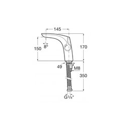 Mitigeur lavabo Insignia Chromé H 170 mm