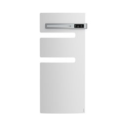 Sèche serviette électrique Serenis 500+1000 Watts, Mât à droite Blanc Carat