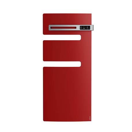 Sèche serviette électrique Serenis 500+1000 Watts, Mât à droite Rouge Passion
