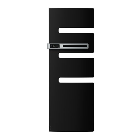 Sèche serviette électrique Serenis 750+1000 Watts, Mât à gauche Noir