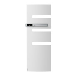 Sèche serviette électrique Serenis 750+1000 Watts, Mât à gauche Blanc Carat