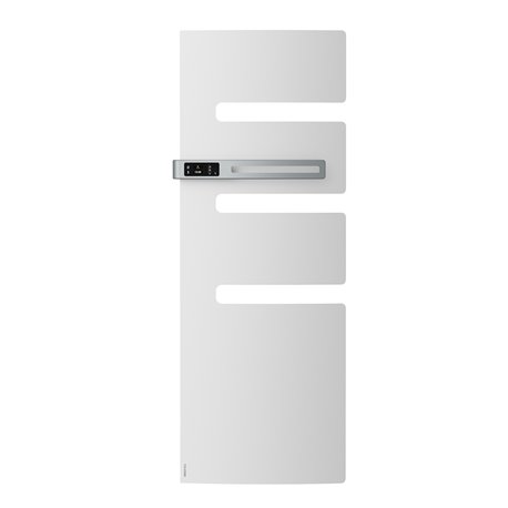 Sèche serviette électrique Serenis 750+1000 Watts, Mât à gauche Blanc Carat