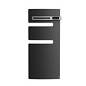 Sèche serviette électrique Serenis 500 Watts, Mât à droite Anthracite