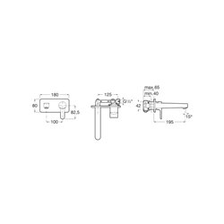 Mitigeur lavabo L20 Chromé H 80 mm