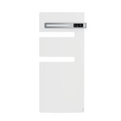 Sèche serviette électrique Serenis 500+1000 Watts, Mât à droite Blanc Brillant