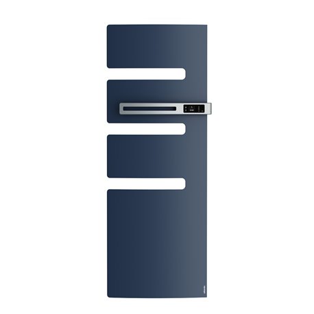 Sèche serviette électrique Serenis 750 Watts, Mât à droite Bleu Profond