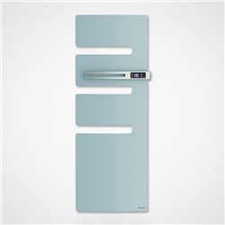 Sèche serviette électrique Serenis 750 Watts, Mât à droite Vert d'eau