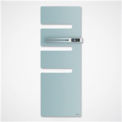 Sèche serviette électrique Serenis 750+1000 Watts, Mât à droite Vert d'eau