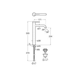 Mitigeur lavabo Ona Chromé H 321 mm