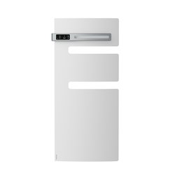Sèche serviette électrique Serenis 500+1000 Watts, Mât à gauche Blanc Carat