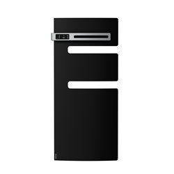 Sèche serviette électrique Serenis 500+1000 Watts, Mât à gauche Noir
