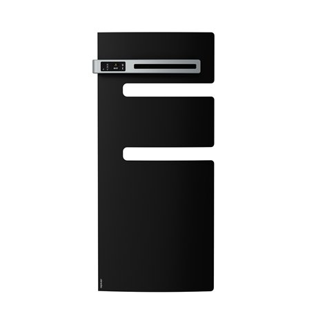 Sèche serviette électrique Serenis 500+1000 Watts, Mât à gauche Noir