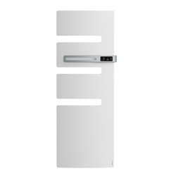 Sèche serviette électrique Serenis 750+1000 Watts, Mât à droite Blanc Carat