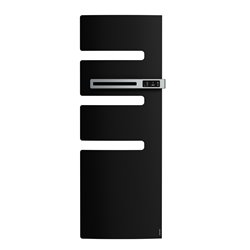 Sèche serviette électrique Serenis 750+1000 Watts, Mât à droite Noir