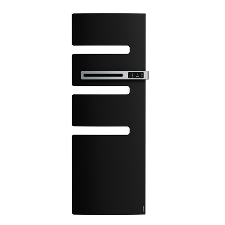 Sèche serviette électrique Serenis 750+1000 Watts, Mât à droite Noir