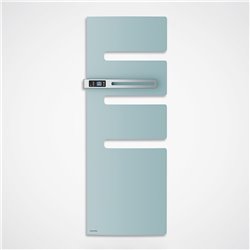 Sèche serviette électrique Serenis 750 Watts, Mât à gauche Vert d'eau