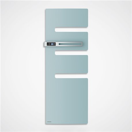 Sèche serviette électrique Serenis 750 Watts, Mât à gauche Vert d'eau