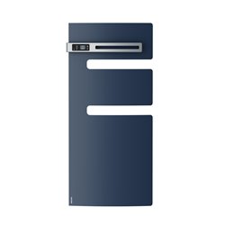 Sèche serviette électrique Serenis 500+1000 Watts, Mât à gauche Bleu Profond