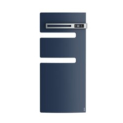 Sèche serviette électrique Serenis 500+1000 Watts, Mât à droite Bleu Profond 
