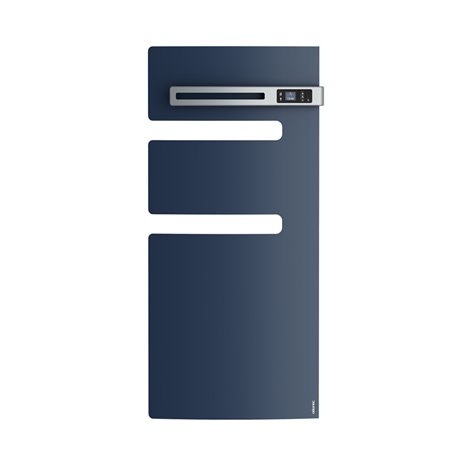 Sèche serviette électrique Serenis 500+1000 Watts, Mât à droite Bleu Profond 