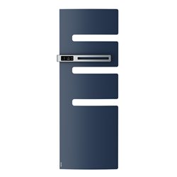 Sèche serviette électrique Serenis 750+1000 Watts, Mât à gauche Bleu Profond