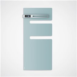 Sèche serviette électrique Serenis 500+1000 Watts, Mât à gauche Vert d'eau