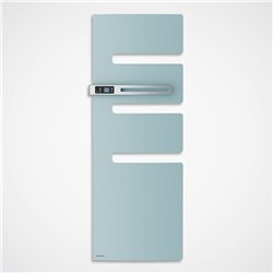 Sèche serviette électrique Serenis 750+1000 Watts, Mât à gauche Vert d'eau