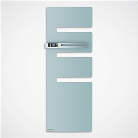 Sèche serviette électrique Serenis 750+1000 Watts, Mât à gauche Vert d'eau