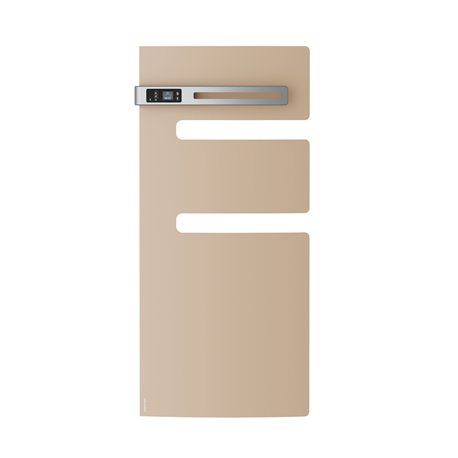 Sèche serviette électrique Serenis 500+1000 Watts, Mât à gauche Beige