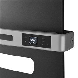 Sèche serviette électrique Serenis 750+1000 Watts, Mât à droite Blanc Carat